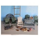 BOYD BEAR Miniature Adirondack Chairs and Bench Se