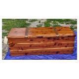 Vintage Cedar Lined Storage Chest Trunk