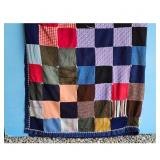 Vintage Handmade Patchwork Quilt Blanket