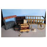 BOYD BEAR Decor Lot - Honey Stand, Hutch, Wagon