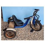 Vintage Blue Roadster Big Wheel Tricycle