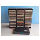 CD Storage Rack with Portable CD Case and 027 Labe