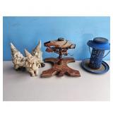 Vintage Garden Gnome Figurines & Gilmour Sprinkler