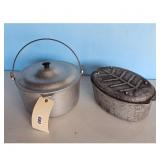 Vintage Aluminum Dutch Oven and Roaster Set