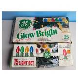 GE Glow Bright Christmas Light Sets - 25 & 15 Ligh