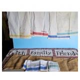 Vintage "Faith Family Friends" Table Runner & Da