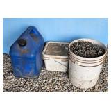 Lot of Assorted Nails and Hardware Containers
