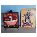 Vintage Style The Joker and Old Tyme Bath Salts Ti