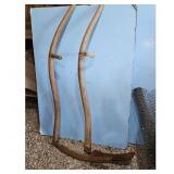Vintage Scythe Set with Wooden Handles