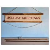 Holiday Greetings Hanging Wall Banner Sign/YARDSTI