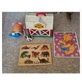 Playskool Chunky Farm, Mr. Potato Head, and Puzzle