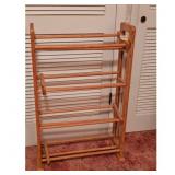 Wooden Shoe Rack Organizer 5 Tier Foldable Storage