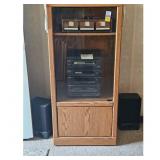 Craig Stereo System with Cabinet and Speakers