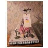 Military Themed Display with Model Aircraft and Ve