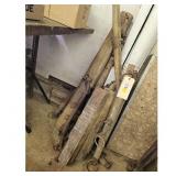 Antique Horse Harness and Wooden Yoke Parts Lot