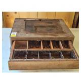 Antique Wooden Cash Register Base w/ pull out till