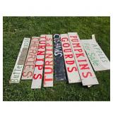 Vintage Hand Painted Wooden Farm Stand Signs Lot A