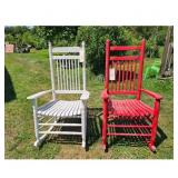 Cracker Barrel Wooden Rocking Chair& Other - Red a