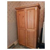 Solid Wood Armoire Wardrobe Cabinet with Doors and