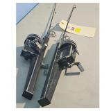 Vintage Fishing Machine Rod and Reel Combo Set