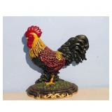 Vintage Cast Iron Rooster Door Stopper Figurine