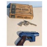 Vintage Little Havana Wooden Box with Toy Guns