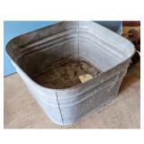 Vintage Galvanized Metal Wash Tub Stock Tank Plant