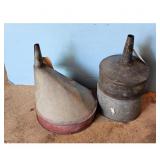 Vintage Metal Funnels Set