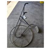 Vintage Single Wheel Garden Plow Cultivator Tool