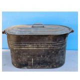 Vintage Copper Wash Boiler with Lid