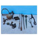 Lot of Antique Metal Tools and Hardware