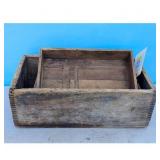 Vintage Wooden Crates Lot 3 - Rustic Farmhouse Sto