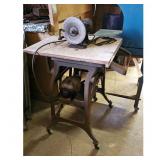 Vintage Industrial Grinding Wheel Machine with Sta