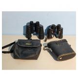 Bushnell Binocular Lot with Cases - 10x50 and 8x40