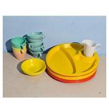 Vintage Melmac Melamine  Dinnerware Set Cups Plate