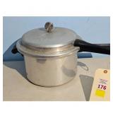 Vintage Aluminum Pressure Cooker Pot with Handles