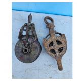Vintage Cast Iron Pulley Lot