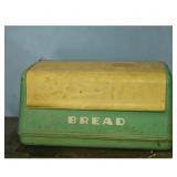 Vintage Green and Yellow Bread Box