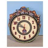 Lionel Train Station Themed Wall Clock