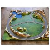 Vintage Toy Road and Landscape Playset Pieces