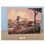 Ted Blaylock Western Train Art Print Metal Sign
