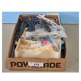 HO Scale Model Train Accessories Lot - Track, Buil