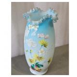 Fenton Art Glass Bristol Blue Opalescent Vase