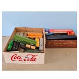 Assorted HO Scale Model Train Cars and Locomotives