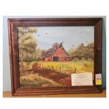 Original Painting of a Red Barn by Jeanine B. John