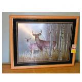 Framed Print of Deer in Forest
