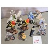 Collection of Ceramic Bird Figurines