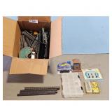 Model Train Accessories Lot - Track, Figures, Buil