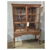 Vintage Curio Cabinet Display Case with Glass Door