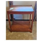 Wooden End Table with Shelf